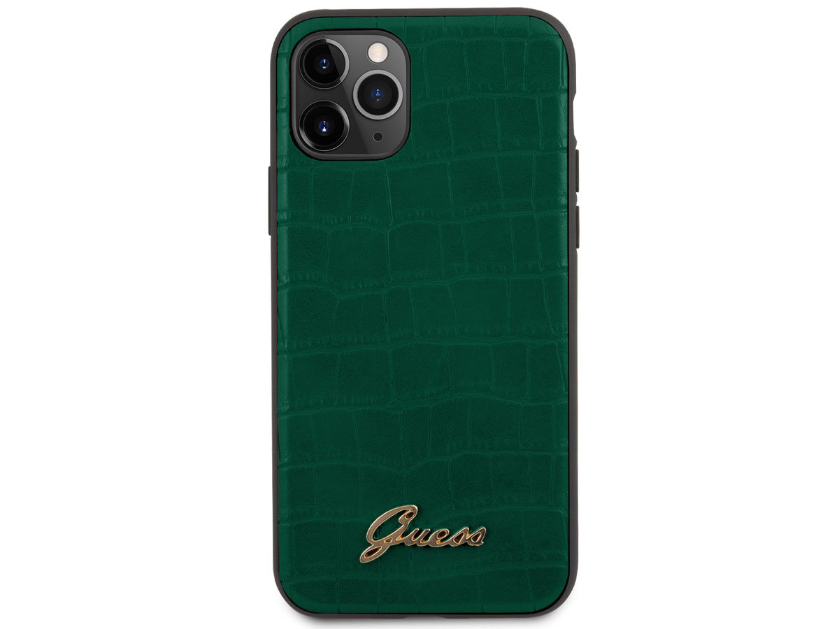 Guess Croco Case Groen - iPhone 11 Pro Max hoesje