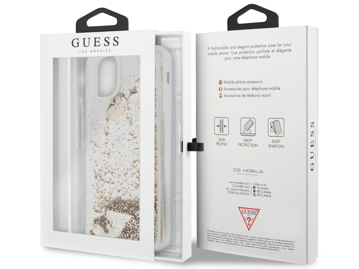 Guess Floating Logo Case Goud - iPhone 11 Pro Max hoesje
