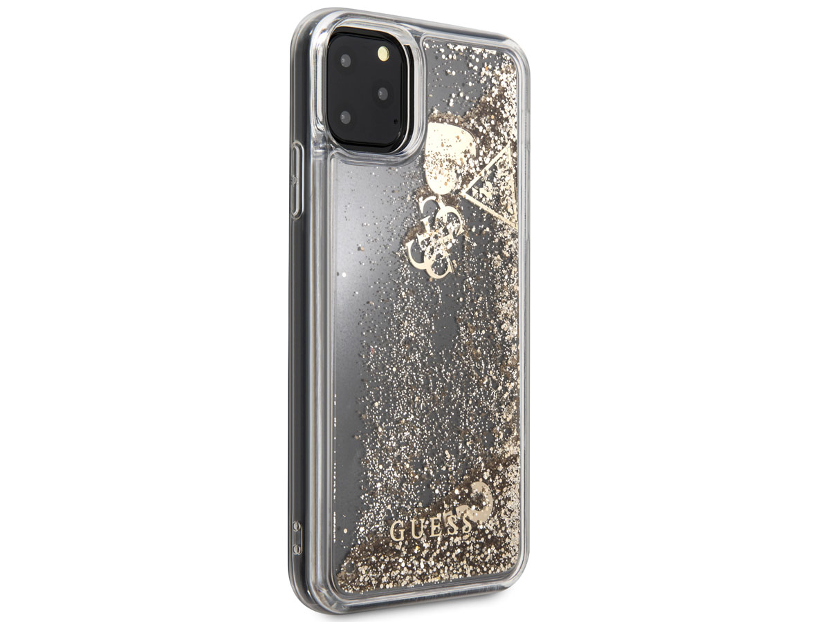 Guess Floating Logo Case Goud - iPhone 11 Pro Max hoesje