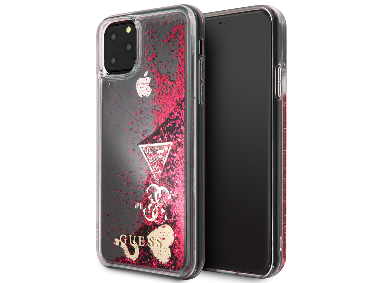 Guess Floating Logo Case Roze - iPhone 11 Pro Max hoesje