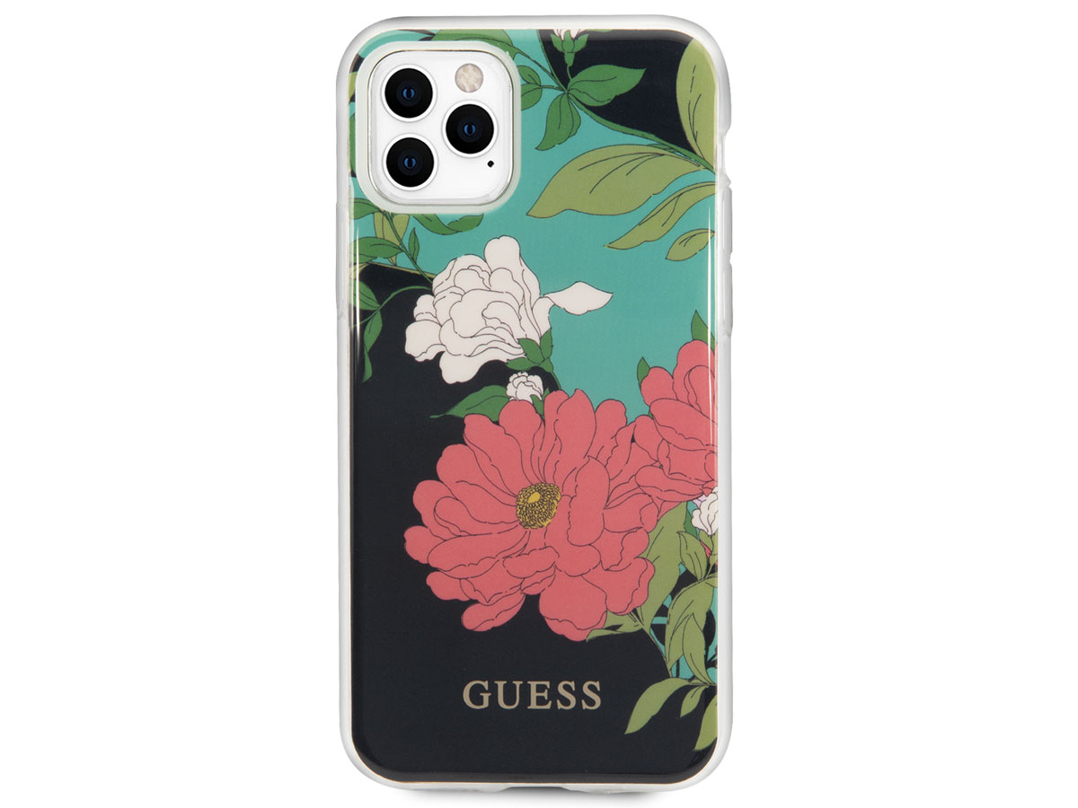 Guess Floral TPU Skin Case No. 1 - iPhone 11 Pro Max hoesje