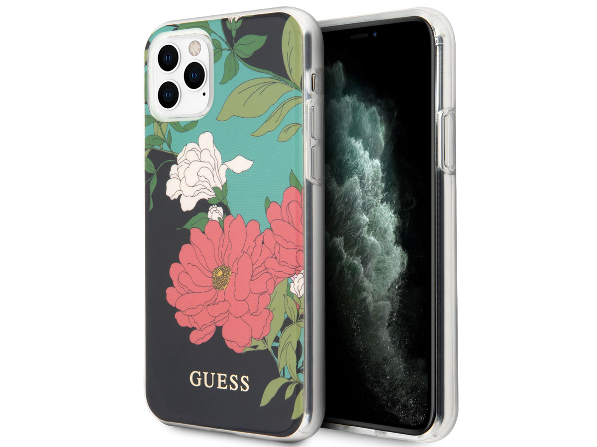 Guess Floral TPU Skin Case No. 1 - iPhone 11 Pro Max hoesje