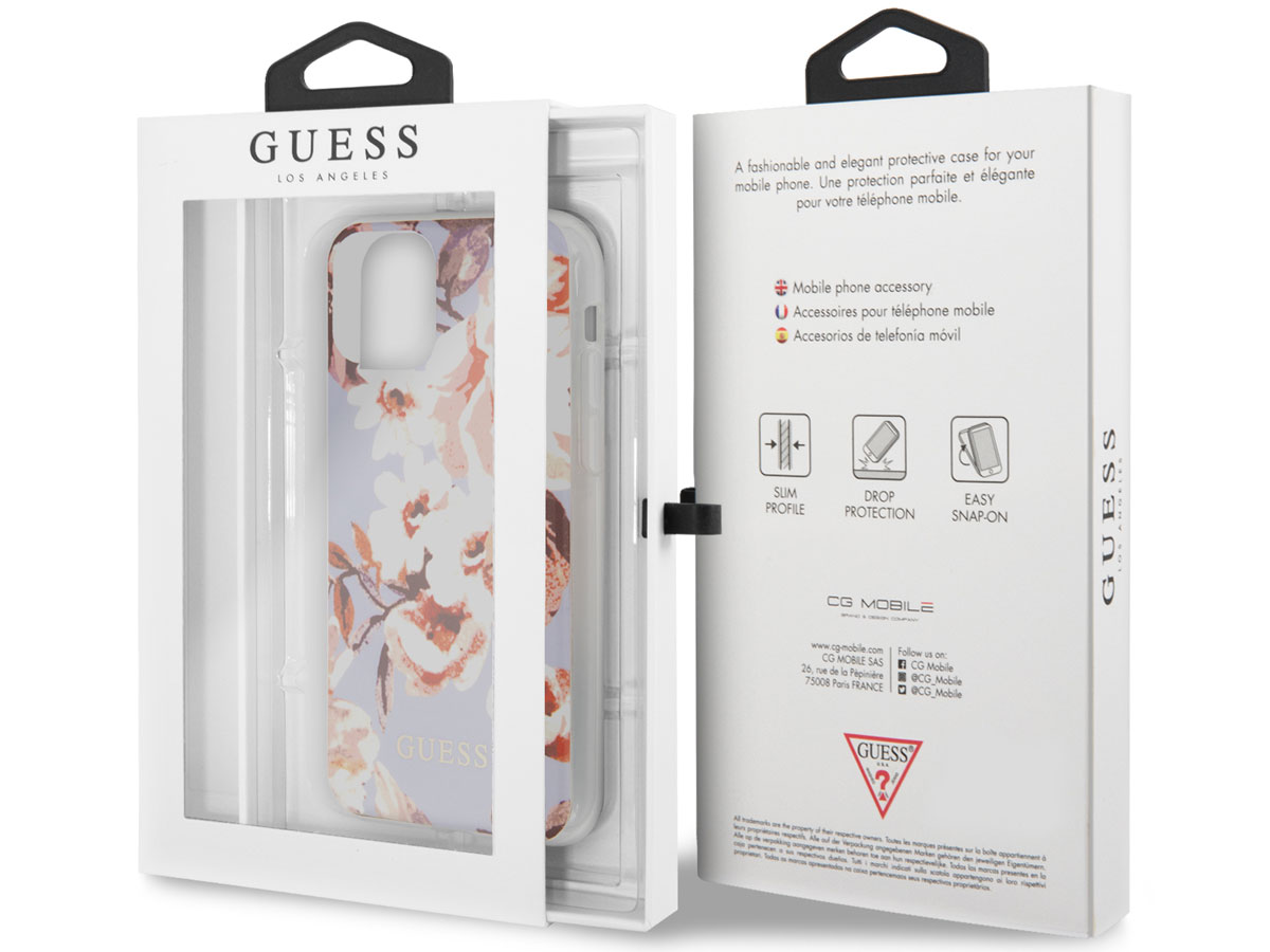 Guess Floral TPU Skin Case No. 2 - iPhone 11 Pro Max hoesje