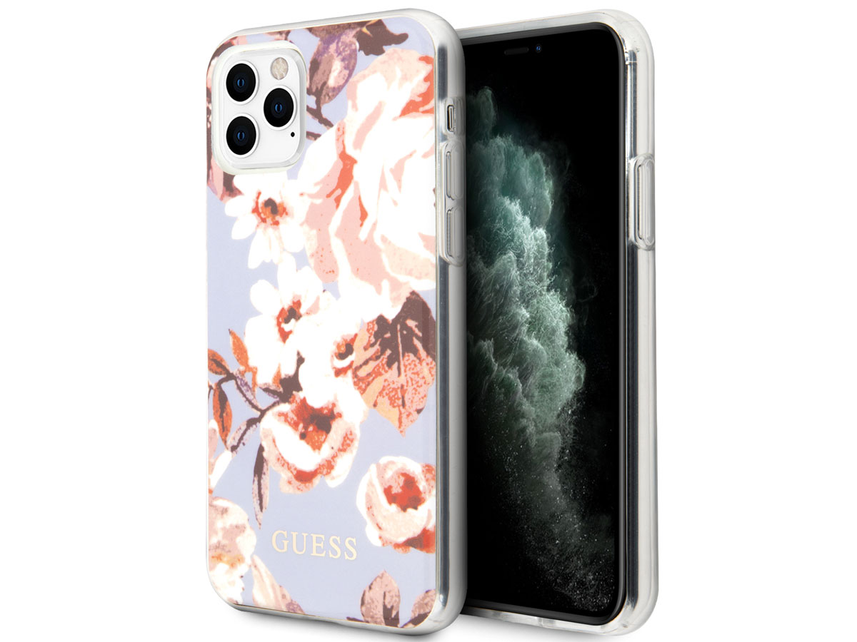 Guess Floral TPU Skin Case No. 2 - iPhone 11 Pro Max hoesje