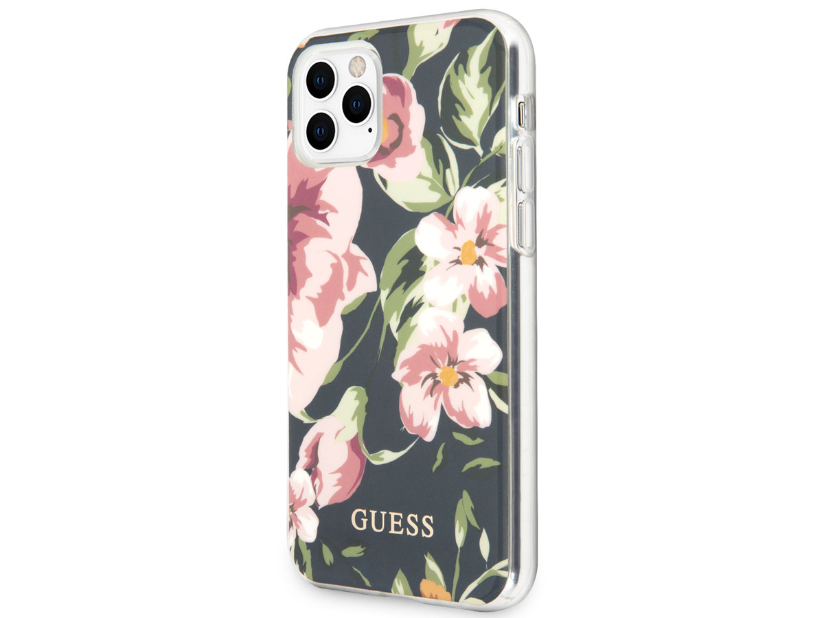 Guess Floral TPU Skin Case No. 3 - iPhone 11 Pro Max hoesje