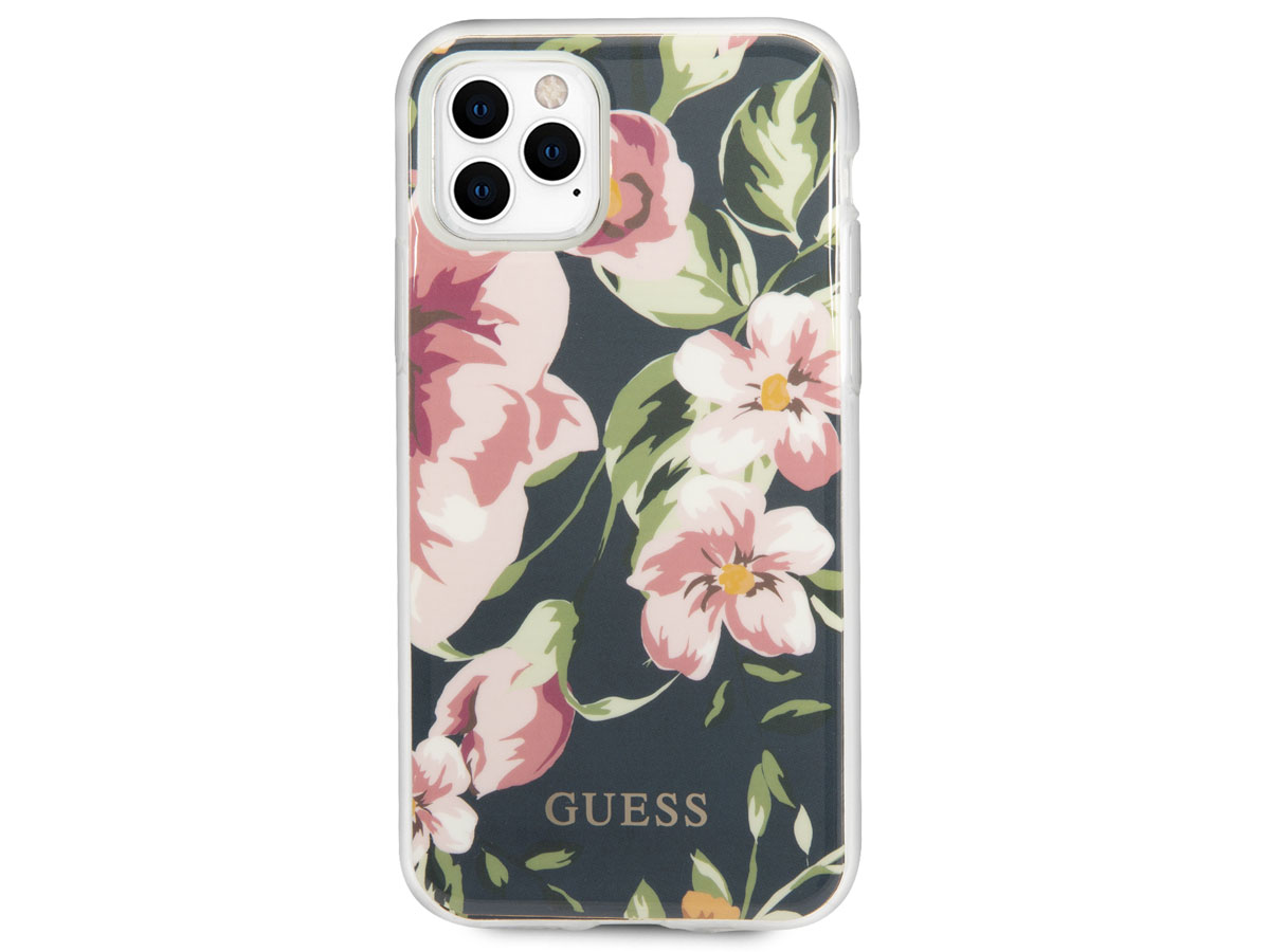 Guess Floral TPU Skin Case No. 3 - iPhone 11 Pro Max hoesje
