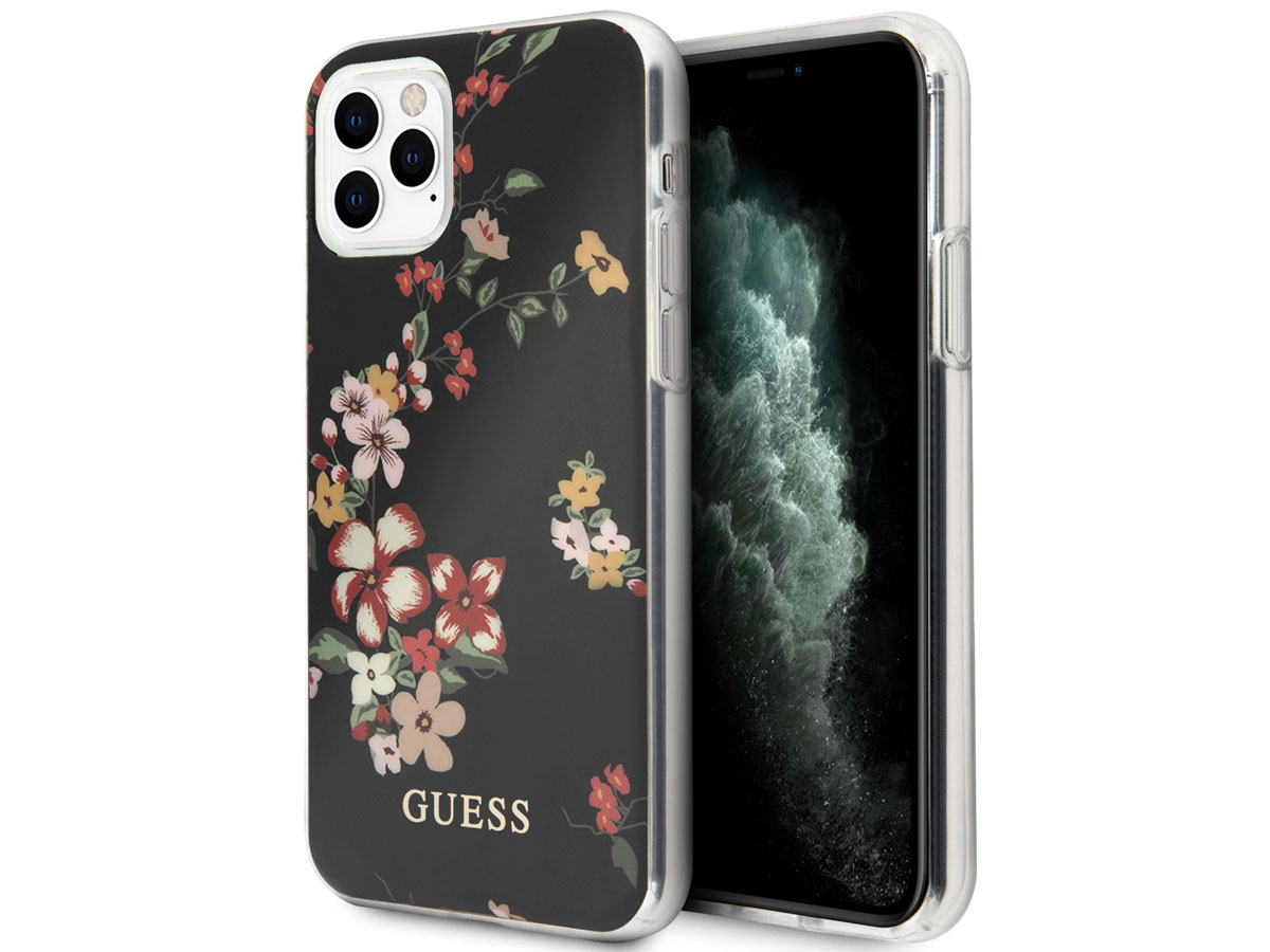 Guess Floral TPU Skin Case No. 4 - iPhone 11 Pro Max hoesje