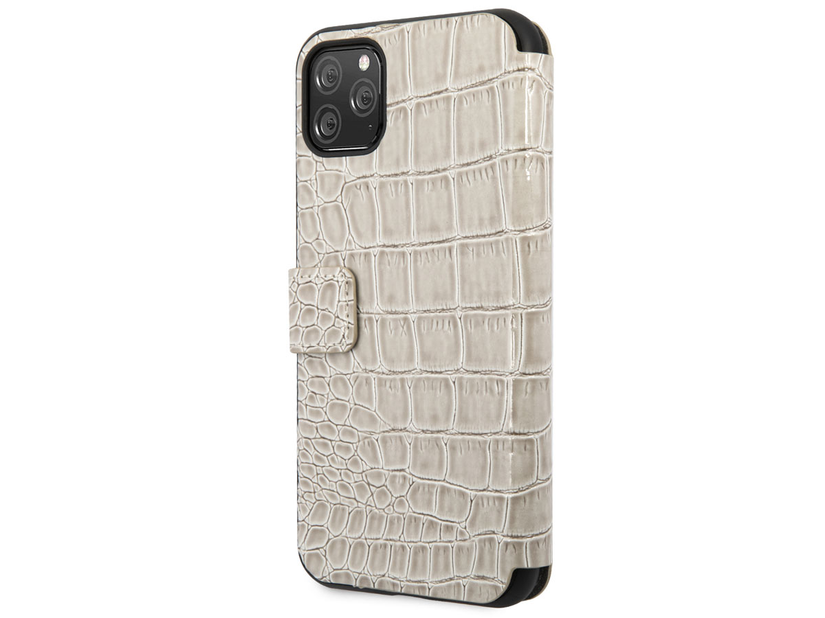 Guess Croco Bookcase Beige - iPhone 11 Pro Max hoesje