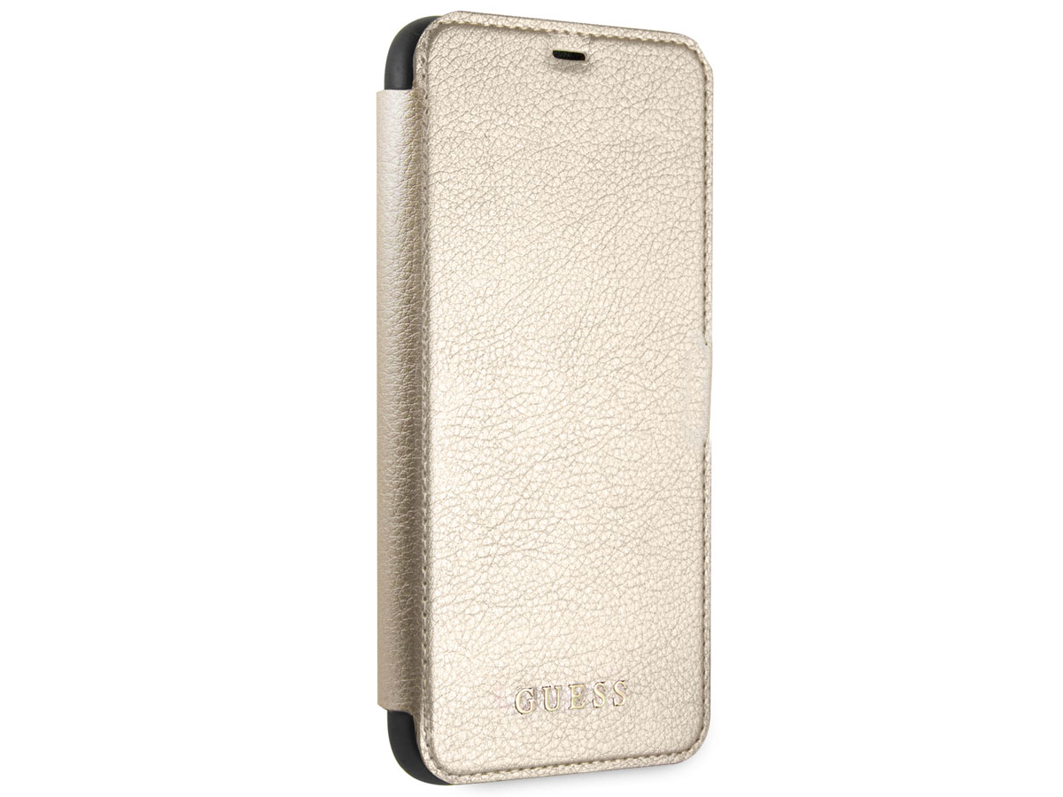 Guess Iridescent Bookcase Goud - iPhone 11 Pro Max hoesje