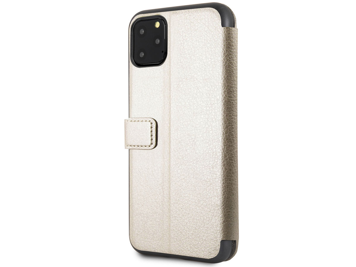 Guess Iridescent Bookcase Goud - iPhone 11 Pro Max hoesje