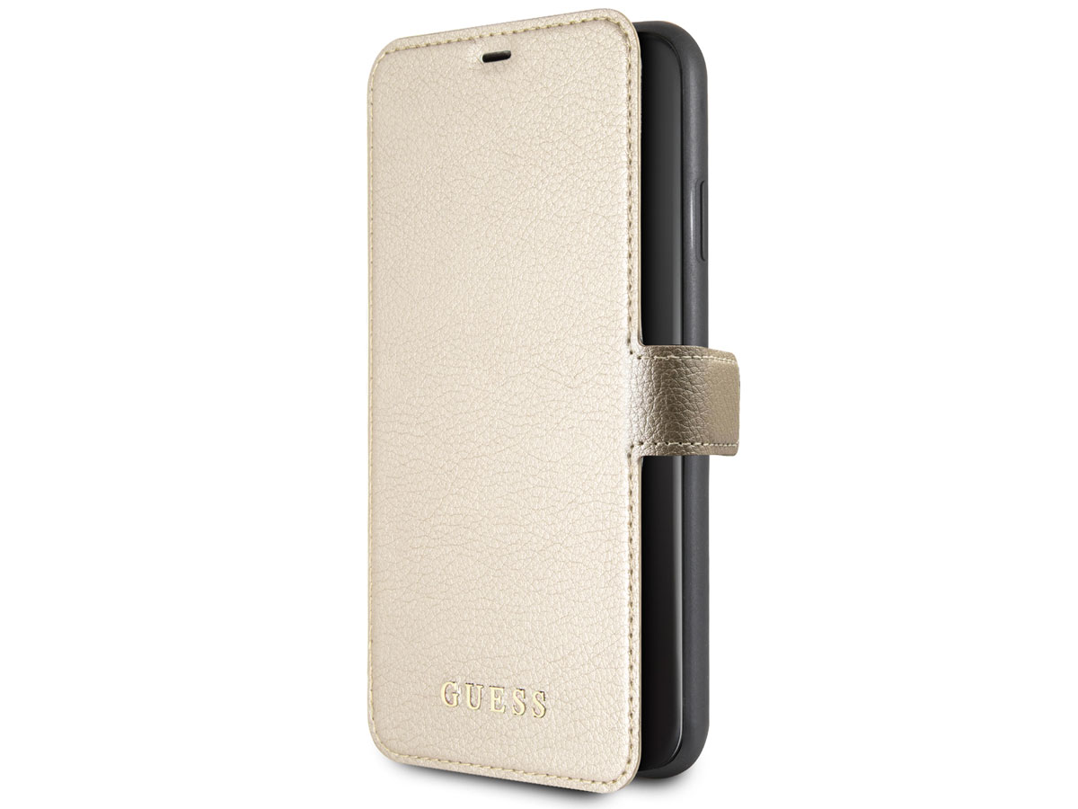 Guess Iridescent Bookcase Goud - iPhone 11 Pro Max hoesje