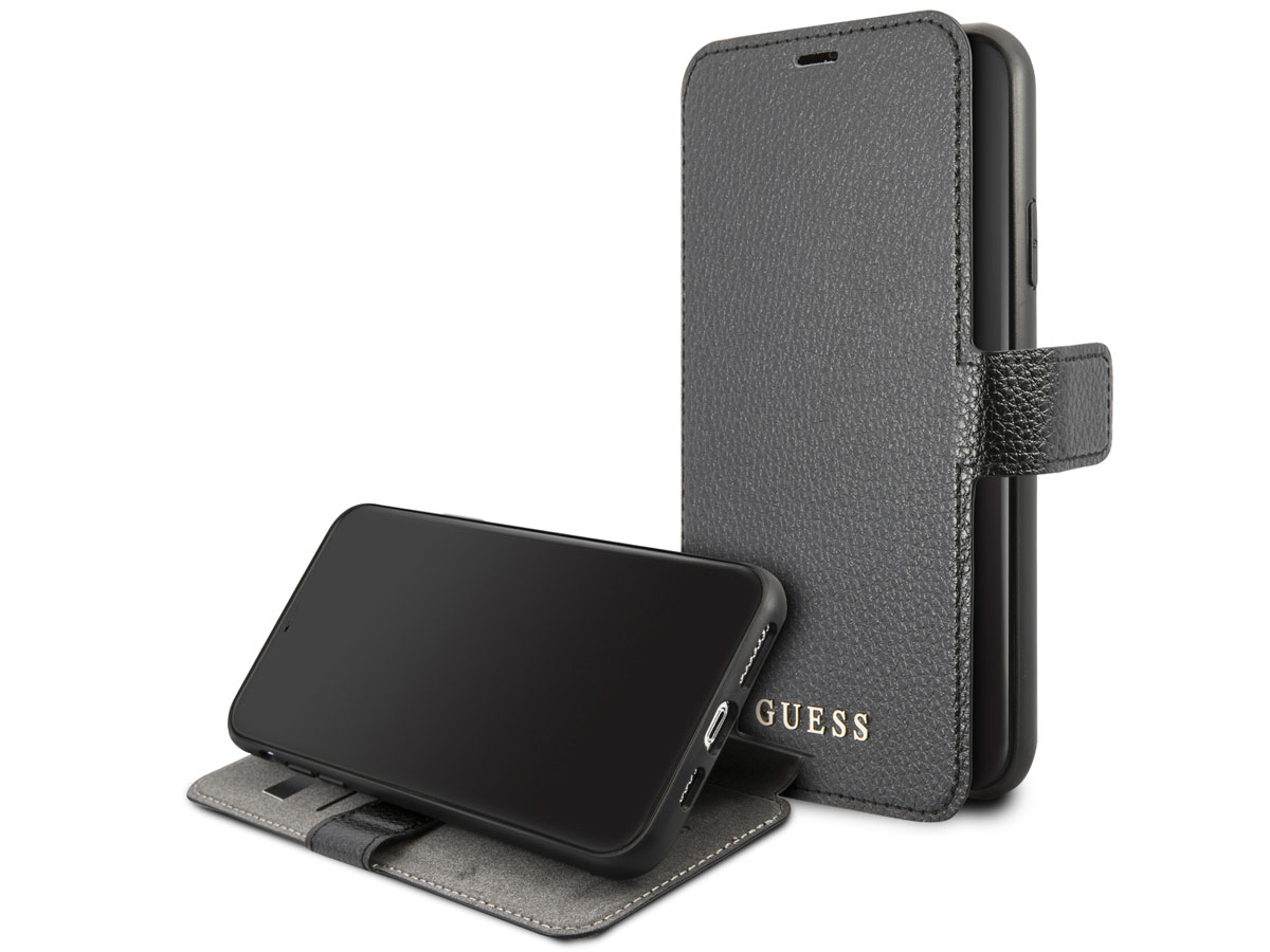 Guess Iridescent Bookcase Zwart - iPhone 11 Pro Max hoesje