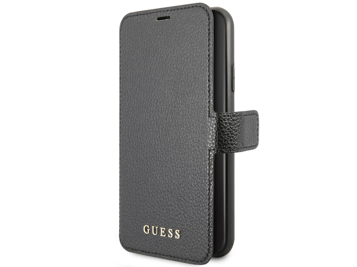 Guess Iridescent Bookcase Zwart - iPhone 11 Pro Max hoesje