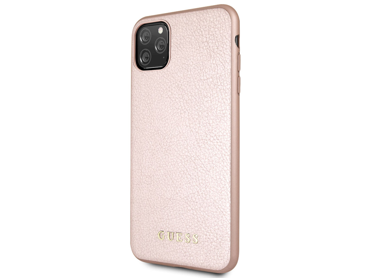 Guess Iridescent Hard Case Rosé - iPhone 11 Pro Max hoesje