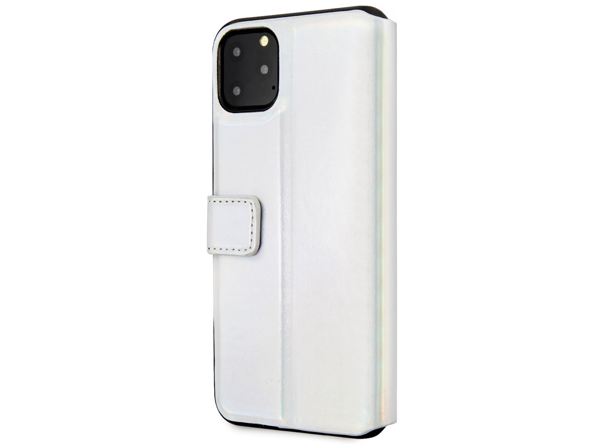 Guess Metallic Bookcase Zilver - iPhone 11 Pro Max hoesje