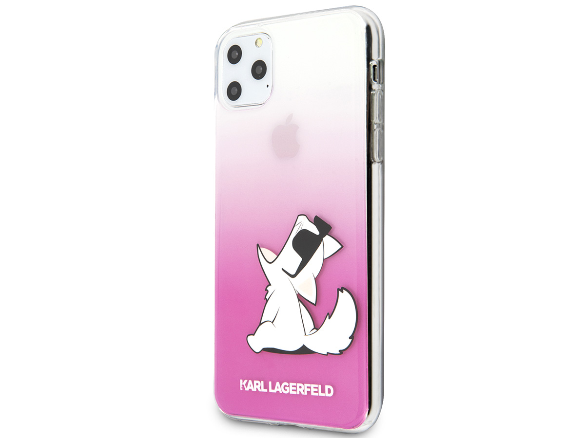 Karl Lagerfeld Fun Choupette Case Roze - iPhone 11 Pro Max hoesje
