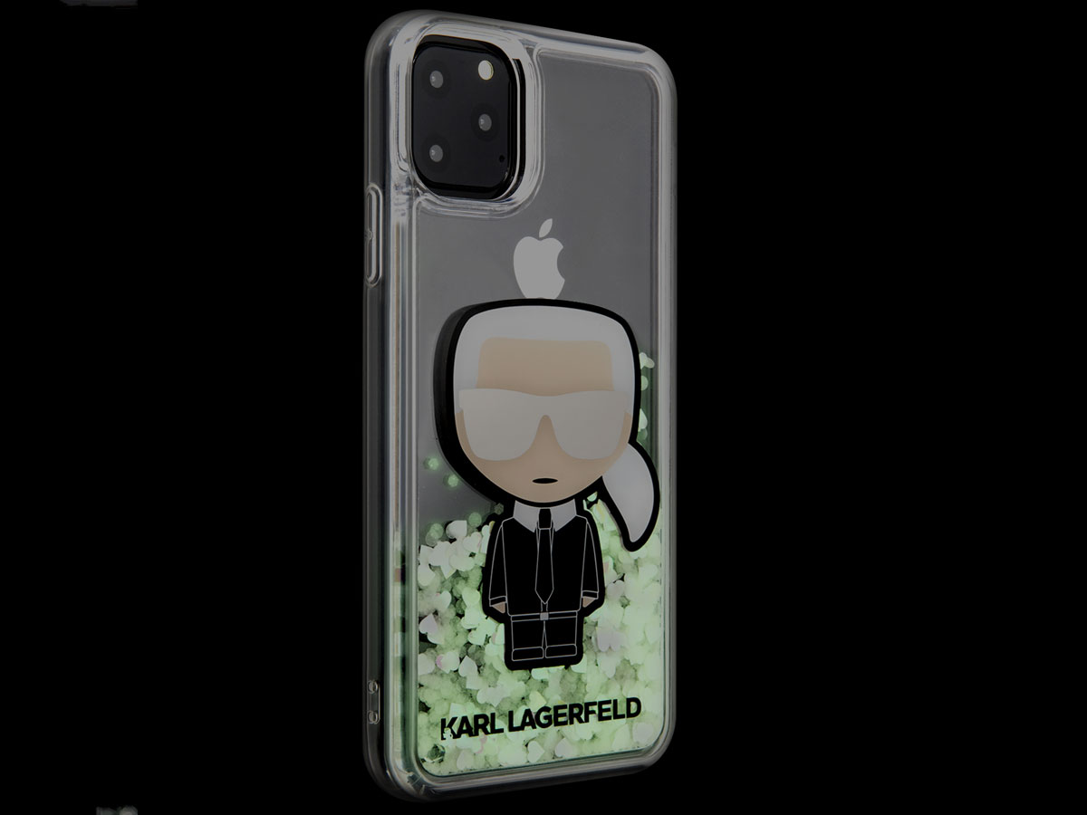 Karl Lagerfeld Glow in the Dark Liquid Case - iPhone 11 Pro Max hoesje