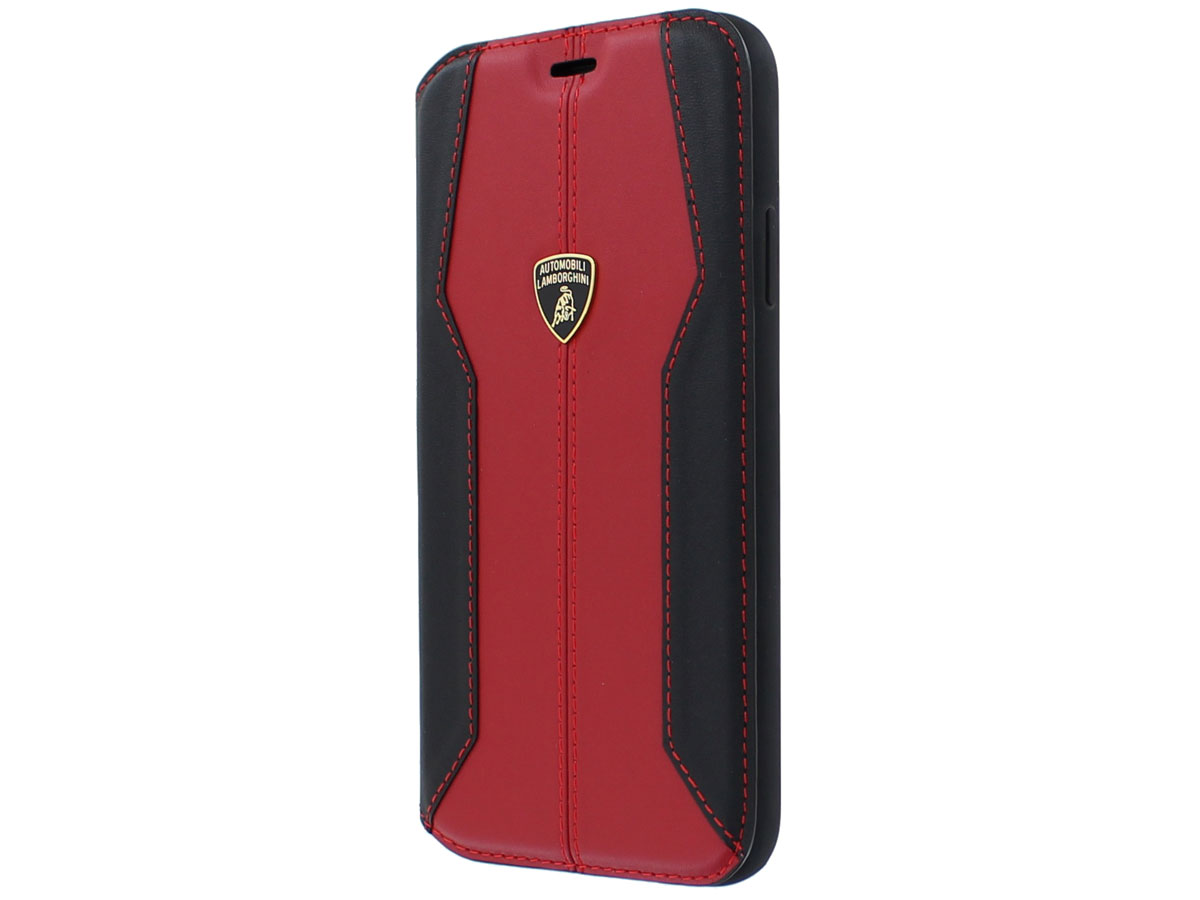 Lamborghini Leather Bookcase Rood - iPhone 11 Pro Max hoesje