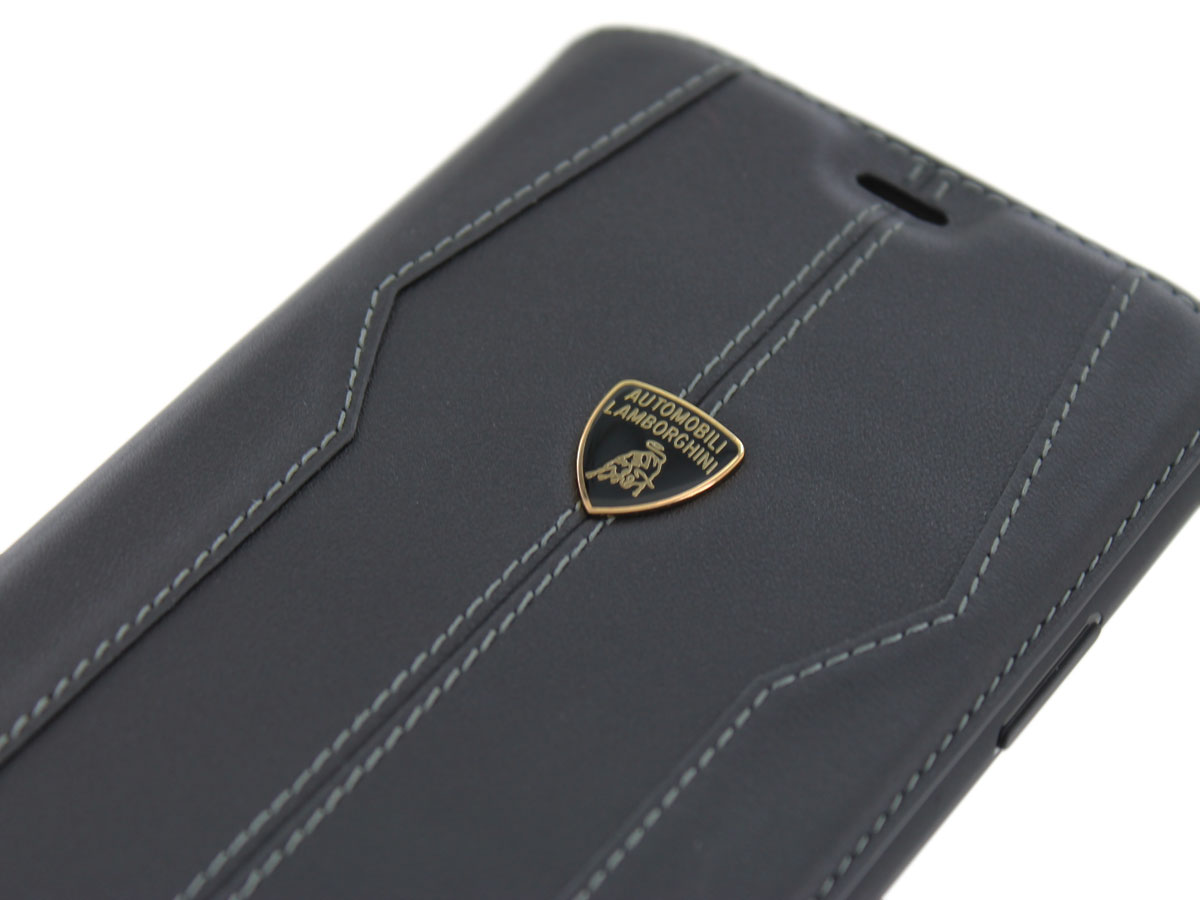 Lamborghini Leather Bookcase Zwart - iPhone 11 Pro Max hoesje