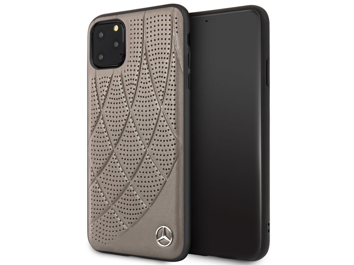 Mercedes-Benz Leather Case Bruin - iPhone 11 Pro Max hoesje