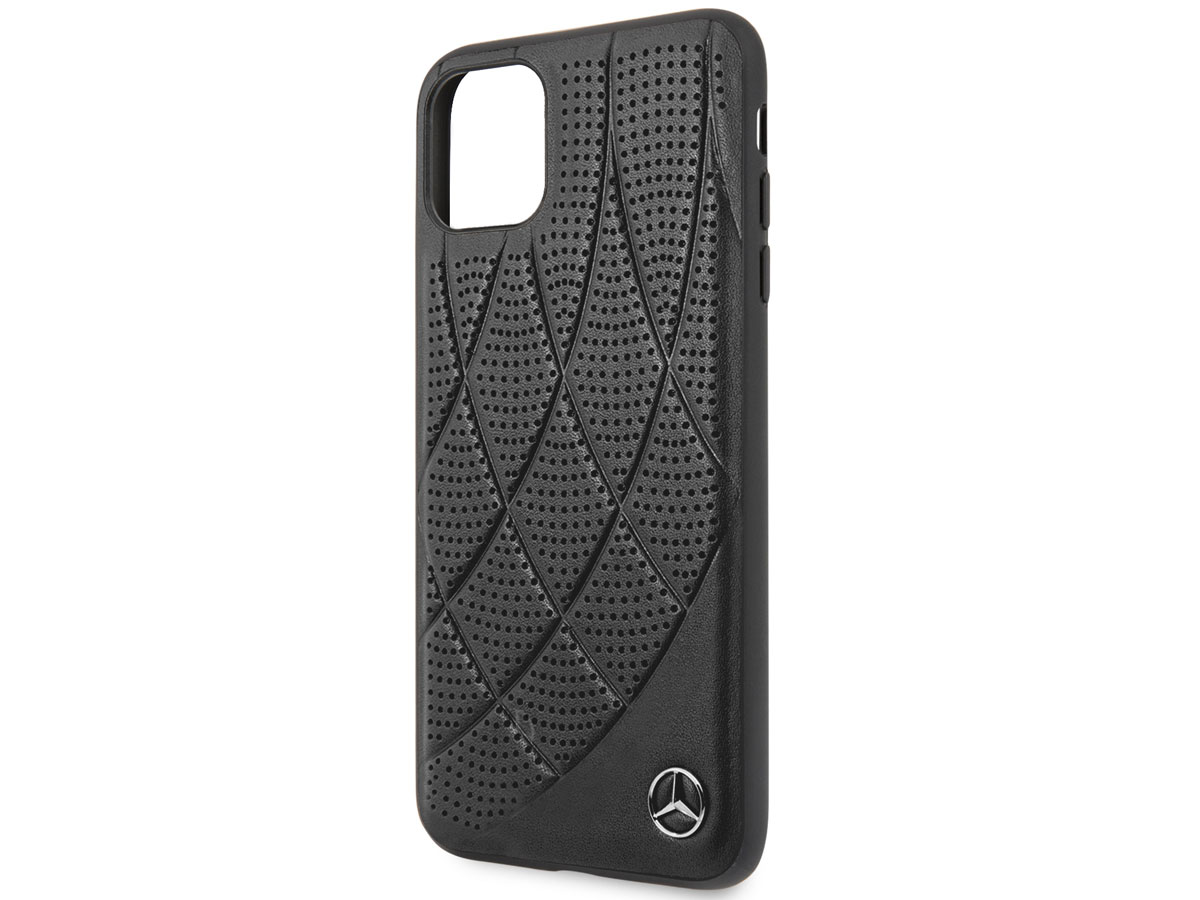 Mercedes-Benz Leather Case Zwart - iPhone 11 Pro Max hoesje