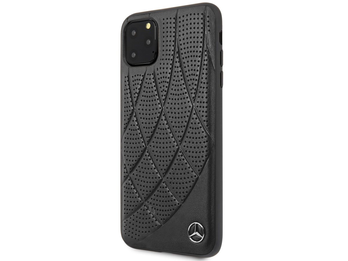 Mercedes-Benz Leather Case Zwart - iPhone 11 Pro Max hoesje