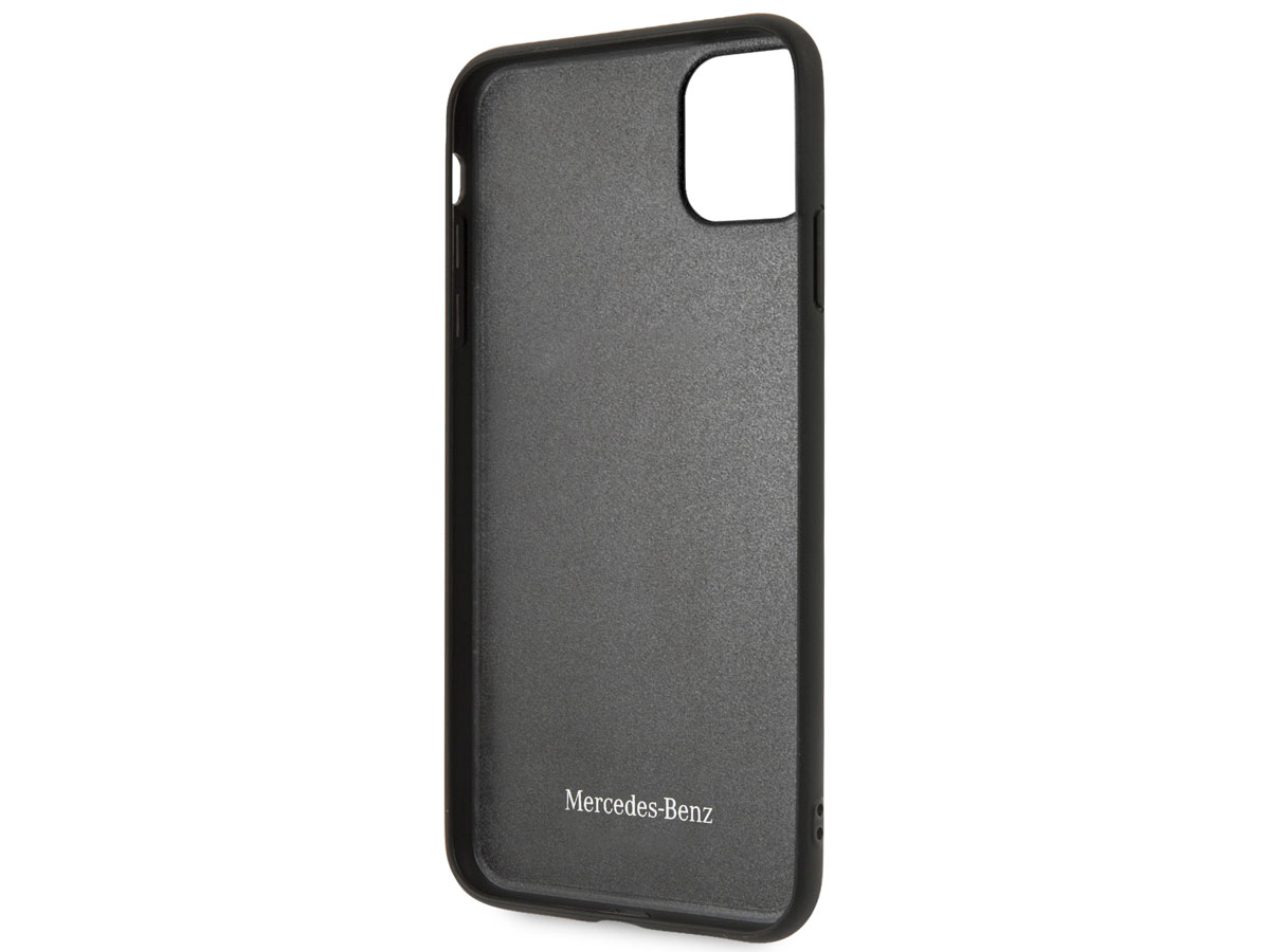 Mercedes-Benz Leather Case Zwart - iPhone 11 Pro Max hoesje