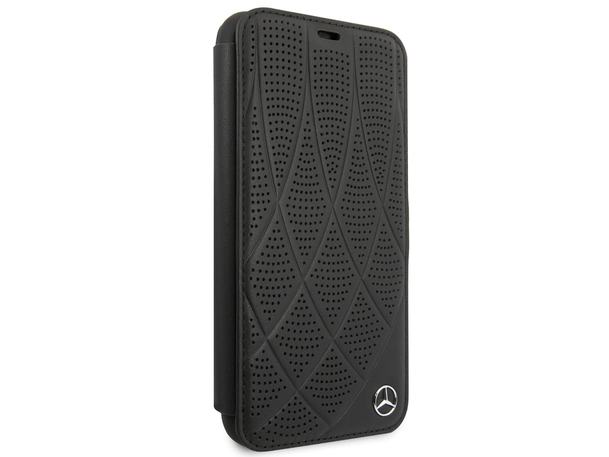 Mercedes-Benz Leather Bookcase Zwart - iPhone 11 Pro Max hoesje