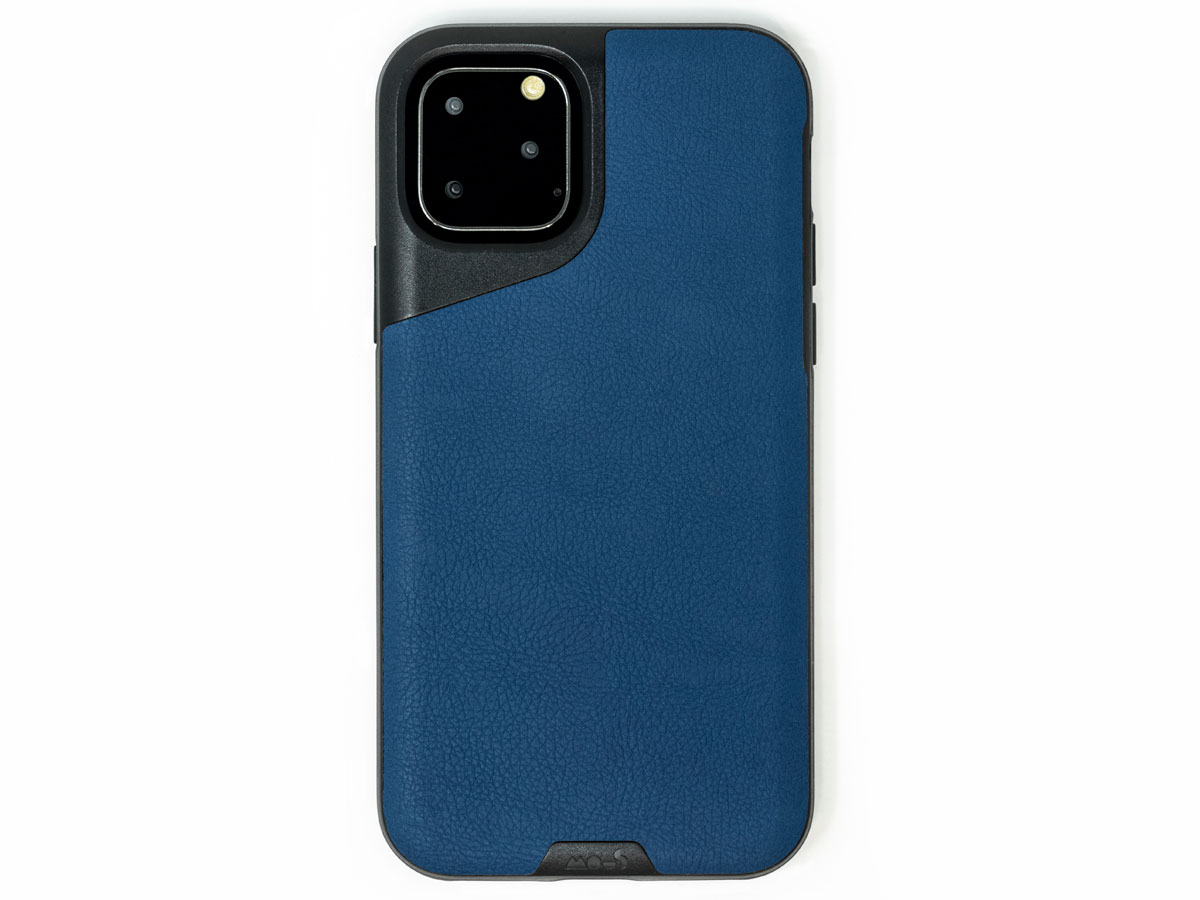 Mous Contour Leather Case Blauw - iPhone 11 Pro Max hoesje