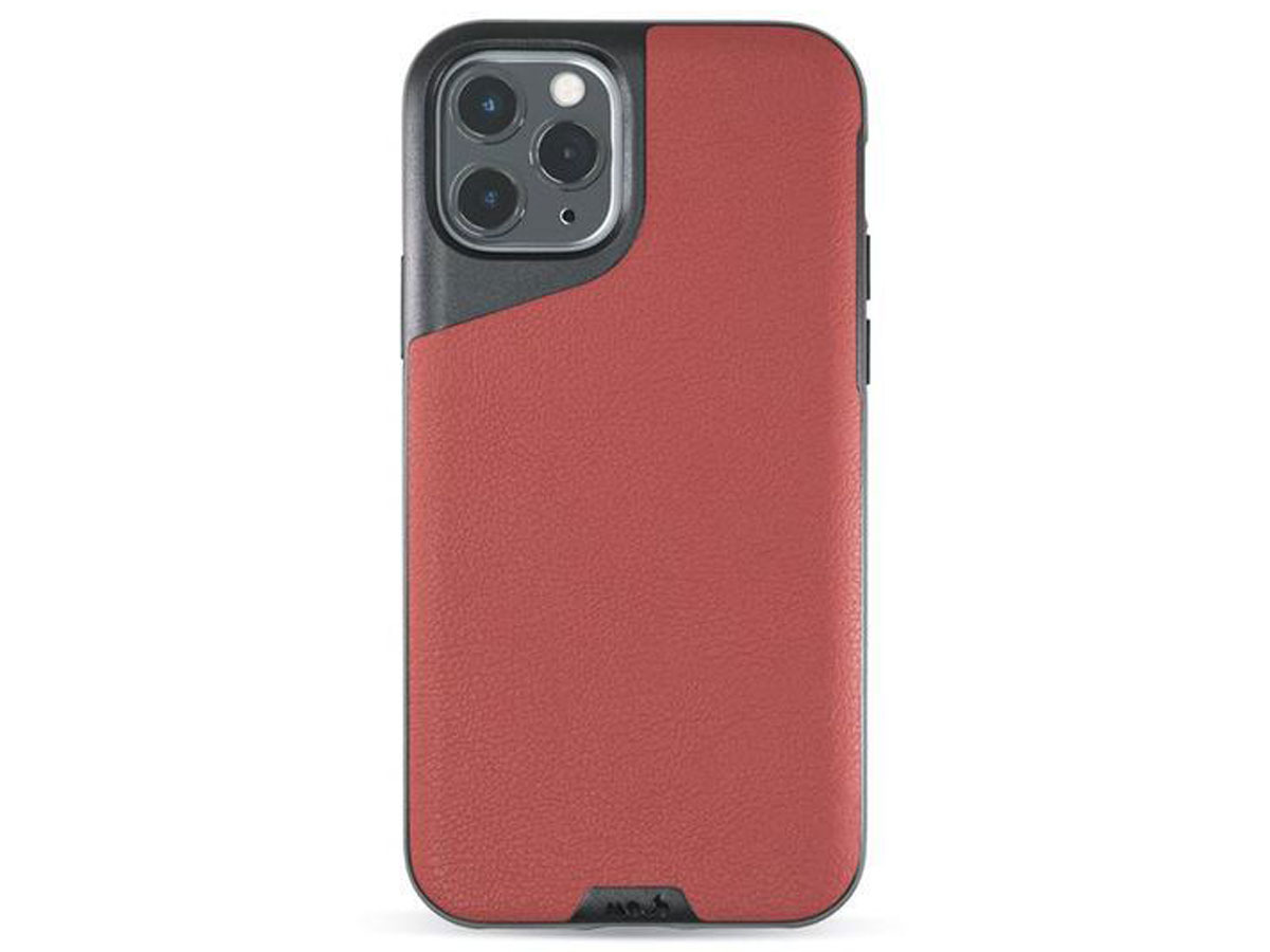 Mous Contour Leather Case Rood - iPhone 11 Pro Max hoesje