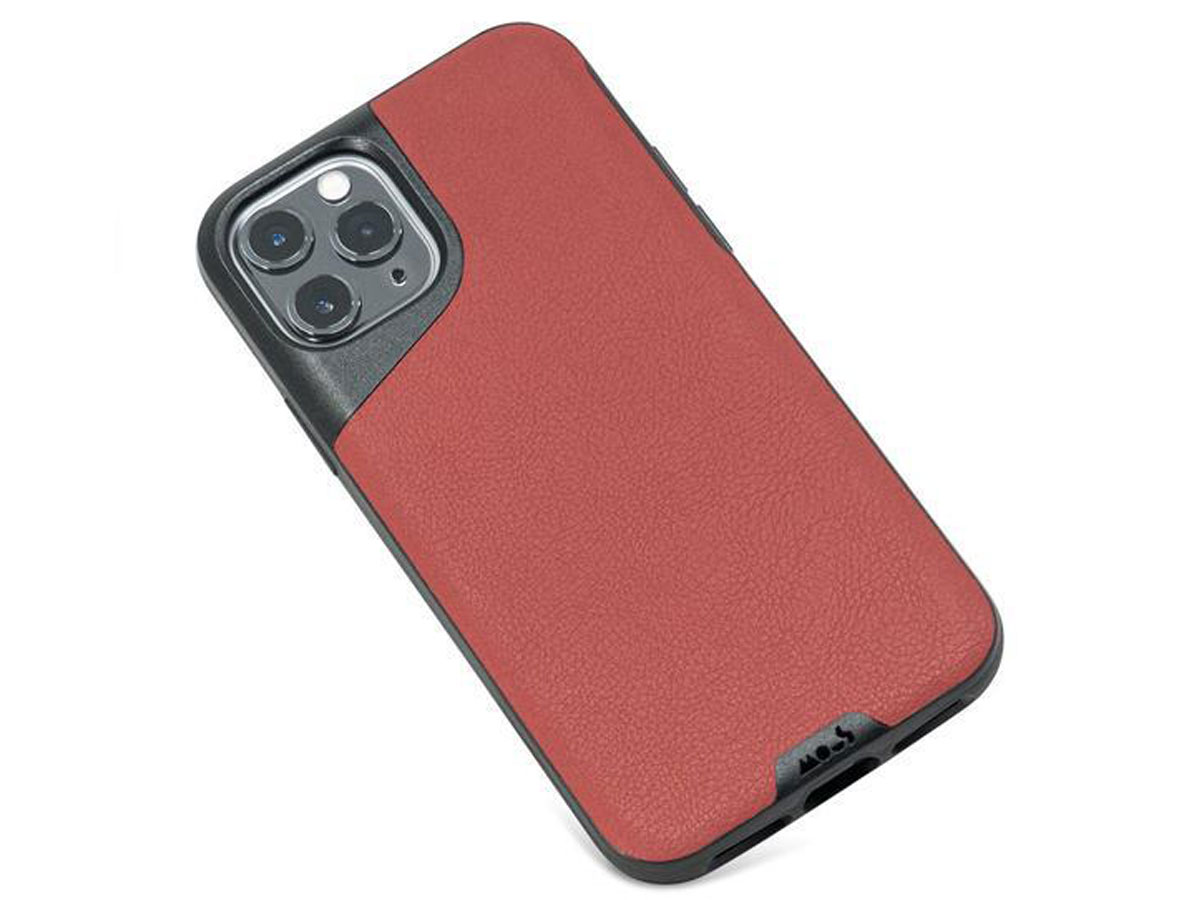 Mous Contour Leather Case Rood - iPhone 11 Pro Max hoesje