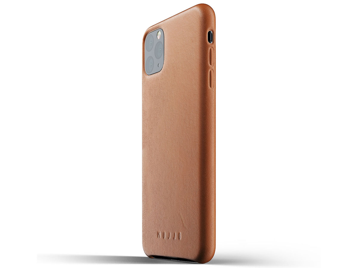 Mujjo Full Leather Case Tan Leer - iPhone 11 Pro Max Hoesje