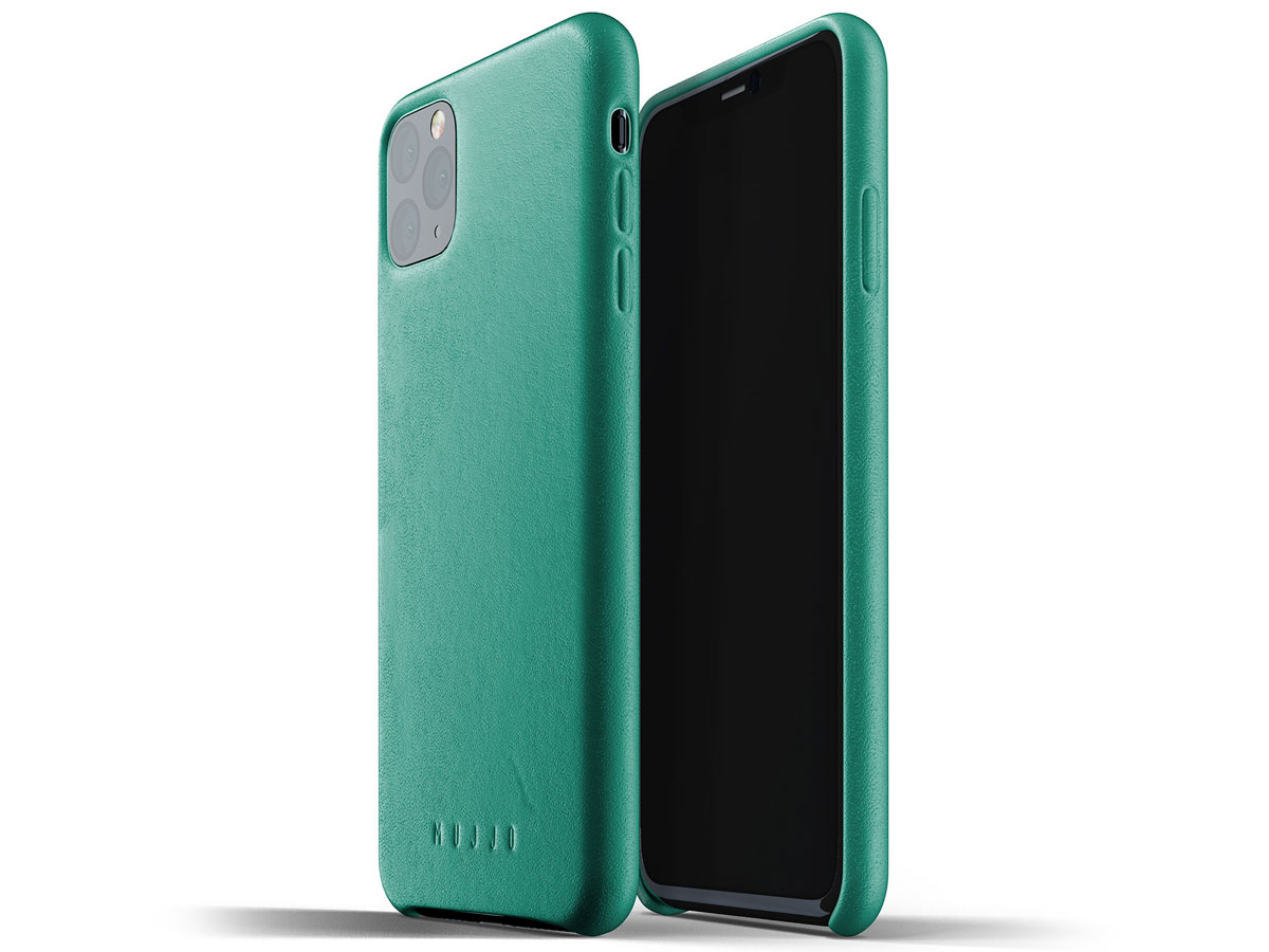 Mujjo Full Leather Case Groen Leer - iPhone 11 Pro Max Hoesje