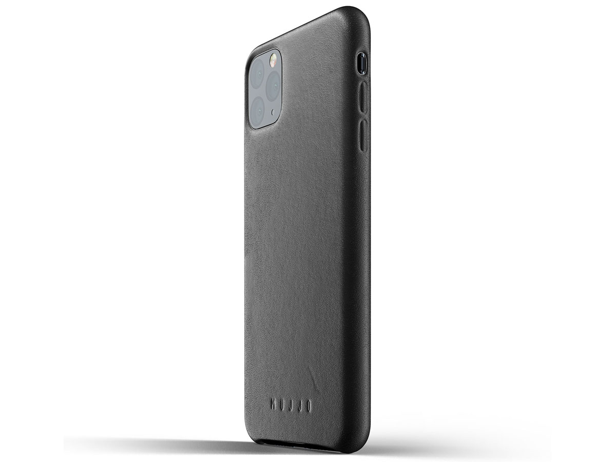 Mujjo Full Leather Case Zwart Leer - iPhone 11 Pro Max Hoesje