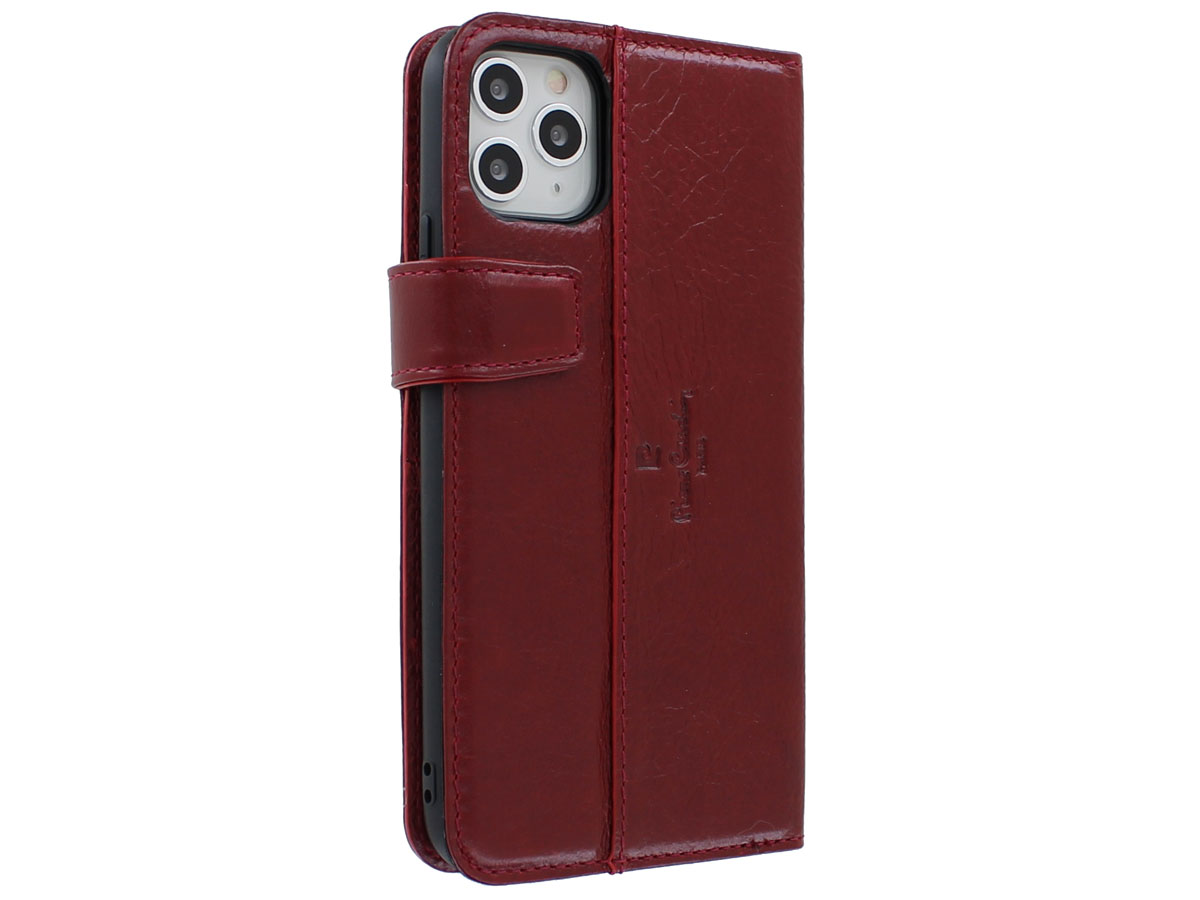 Pierre Cardin Bookcase Rood Leer - iPhone 12 Pro Max hoesje
