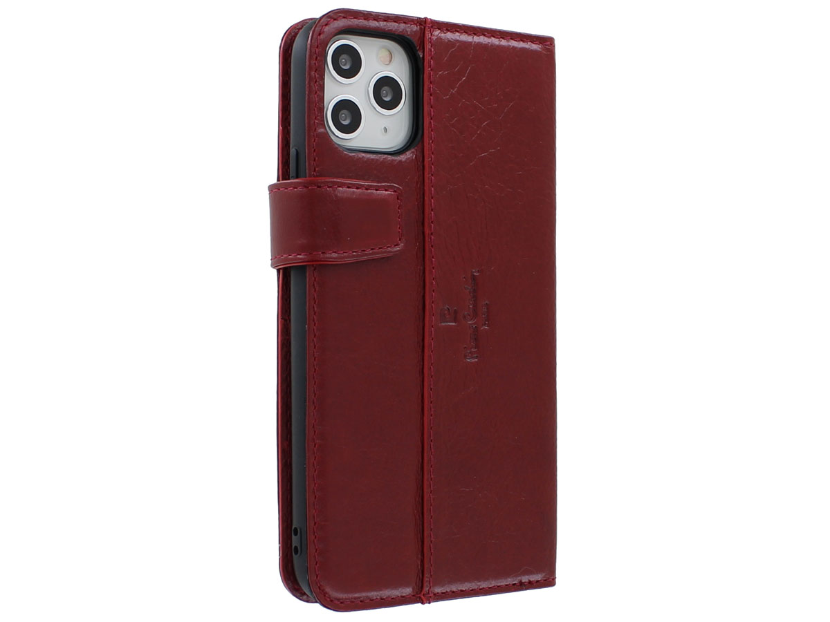 Pierre Cardin Bookcase Rood Leer - iPhone 11 Pro Max hoesje