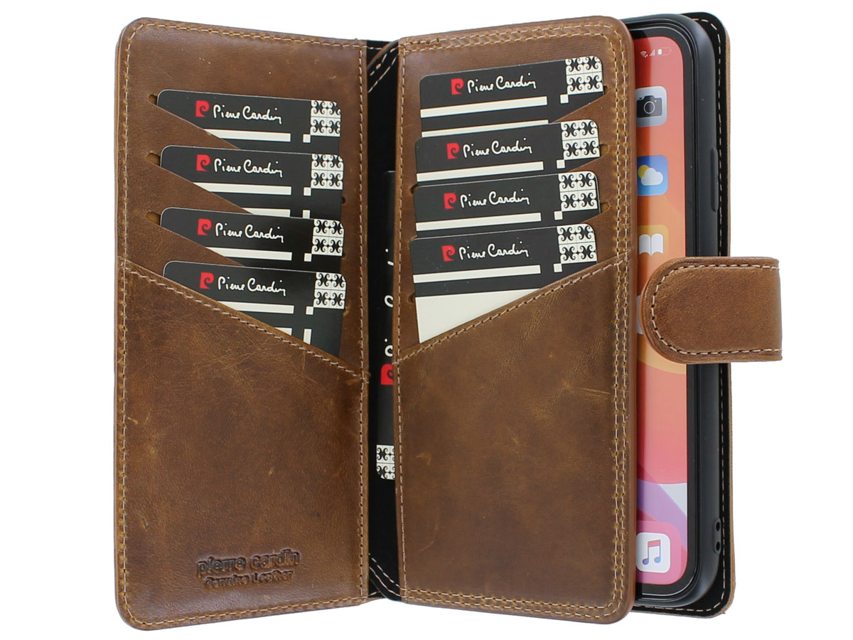 Pierre Cardin True Wallet Bruin Leer - iPhone 11 Pro Max hoesje