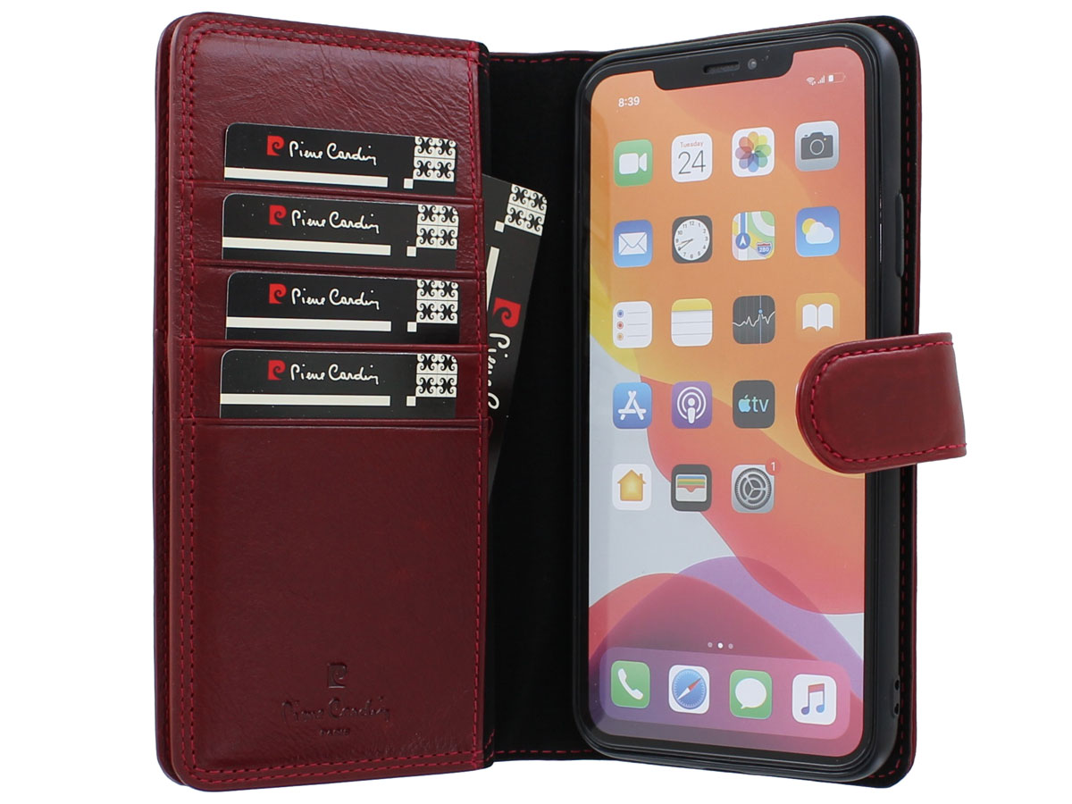 Pierre Cardin True Wallet Rood Leer - iPhone 11 Pro Max hoesje