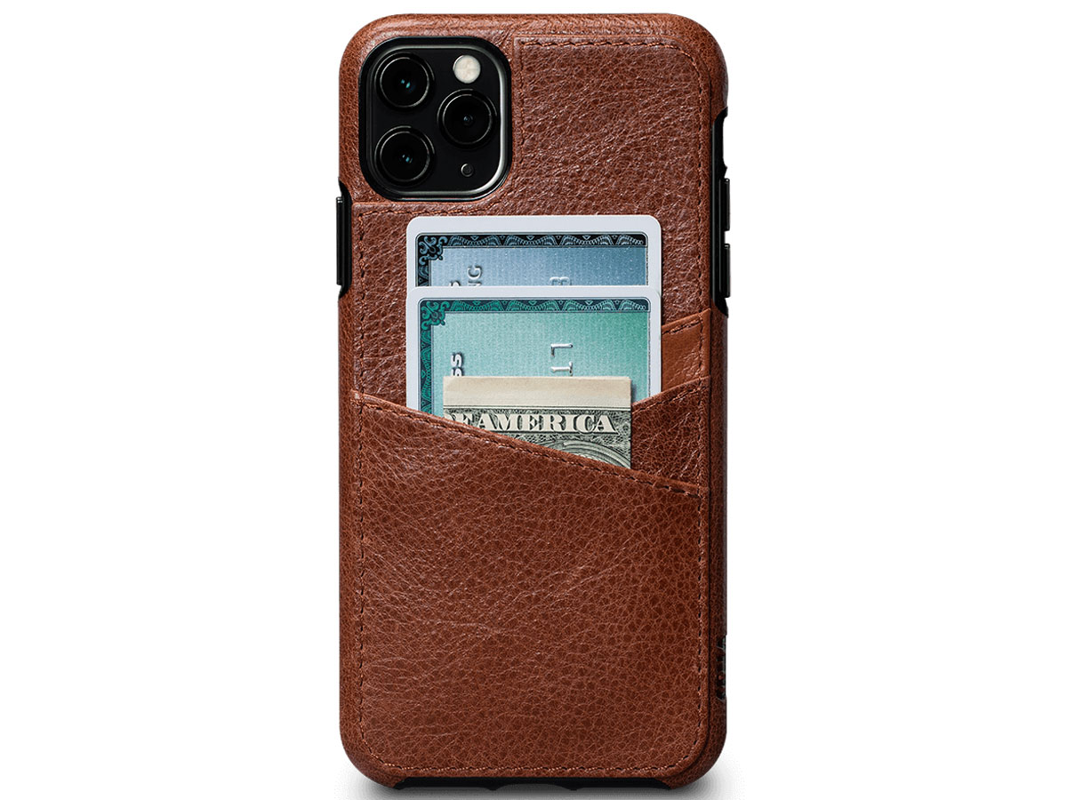 Sena Lugano Wallet Cognac - iPhone 11 Pro Max Hoesje Leer