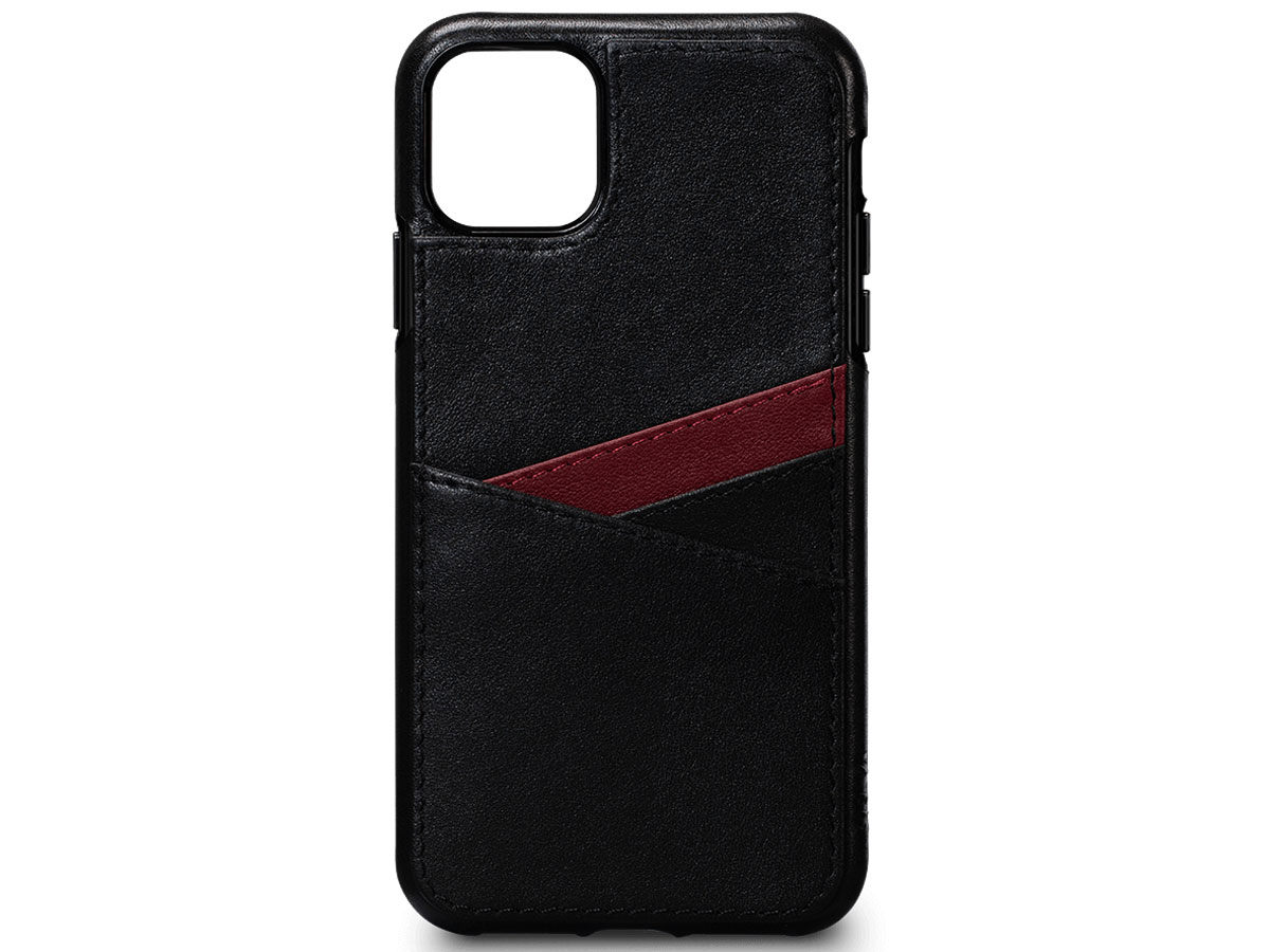 Sena Lugano Wallet Zwart - iPhone 11 Pro Max Hoesje Leer