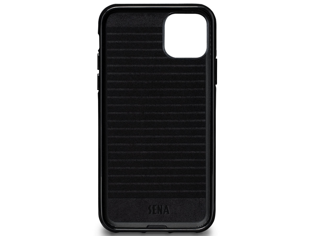 Sena Lugano Wallet Zwart - iPhone 11 Pro Max Hoesje Leer