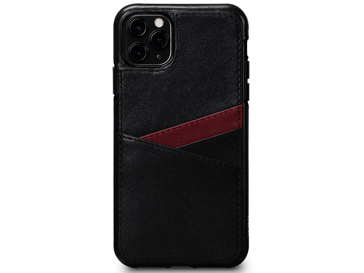 Sena Lugano Wallet Zwart - iPhone 11 Pro Max Hoesje Leer