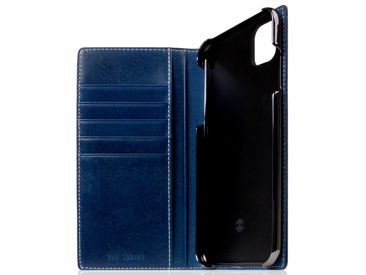 SLG Design D+ Temponata Bookcase Blauw - iPhone 11 Pro Max hoesje