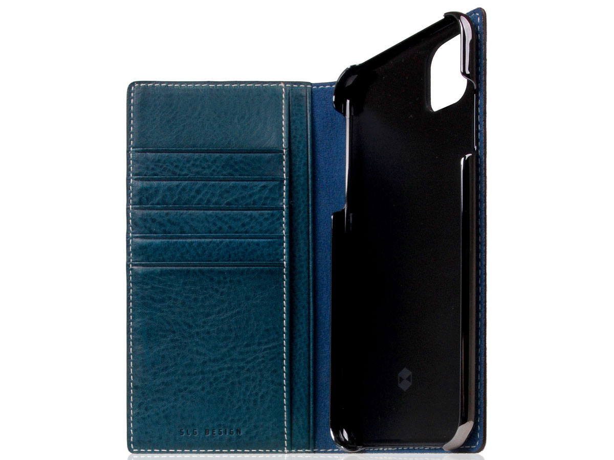 SLG Design D6 Minerva Bookcase Blauw - iPhone 11 Pro Max hoesje
