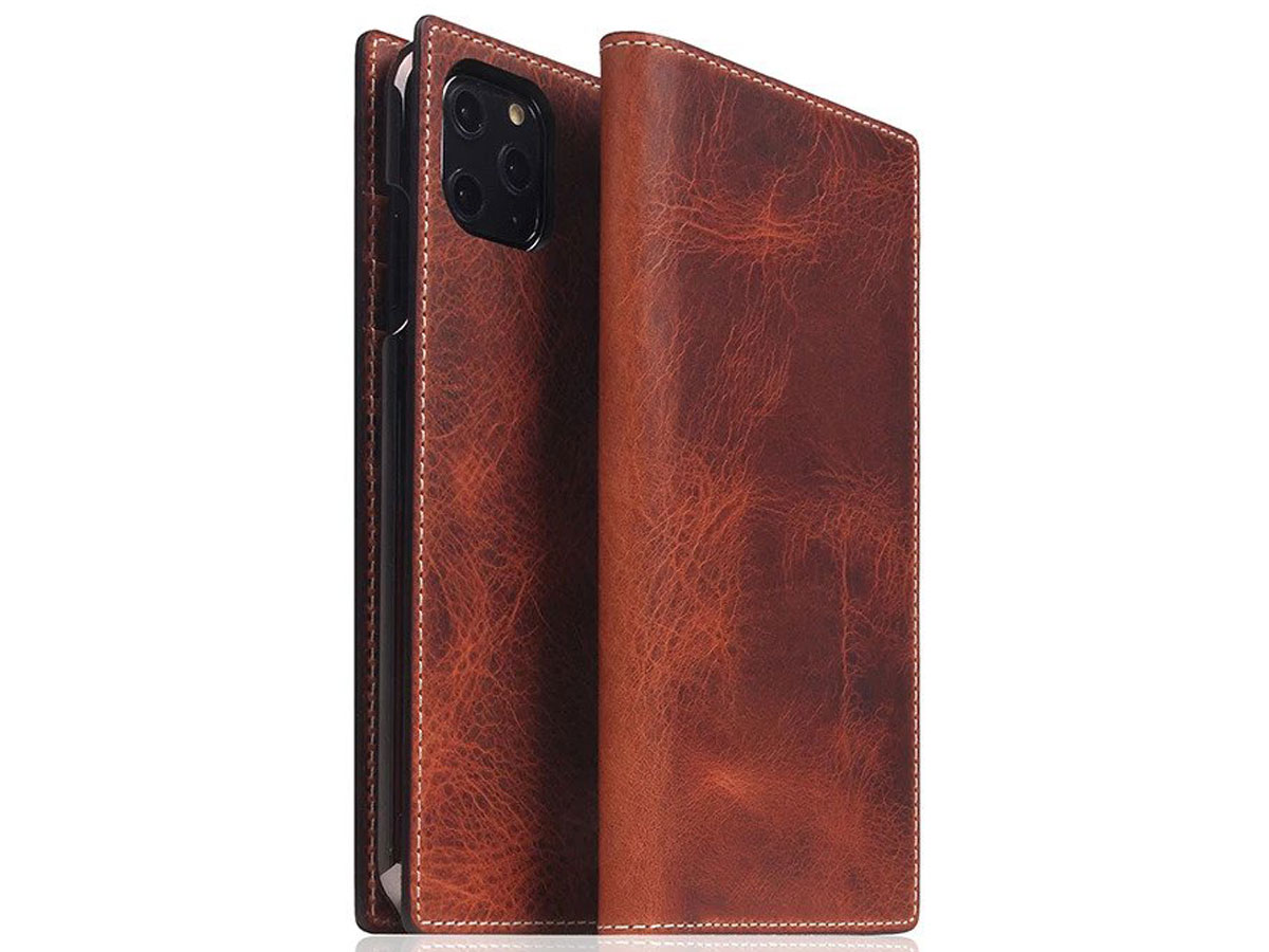 SLG Design D7 Wax Leer Bruin | iPhone 11 Pro Max hoesje