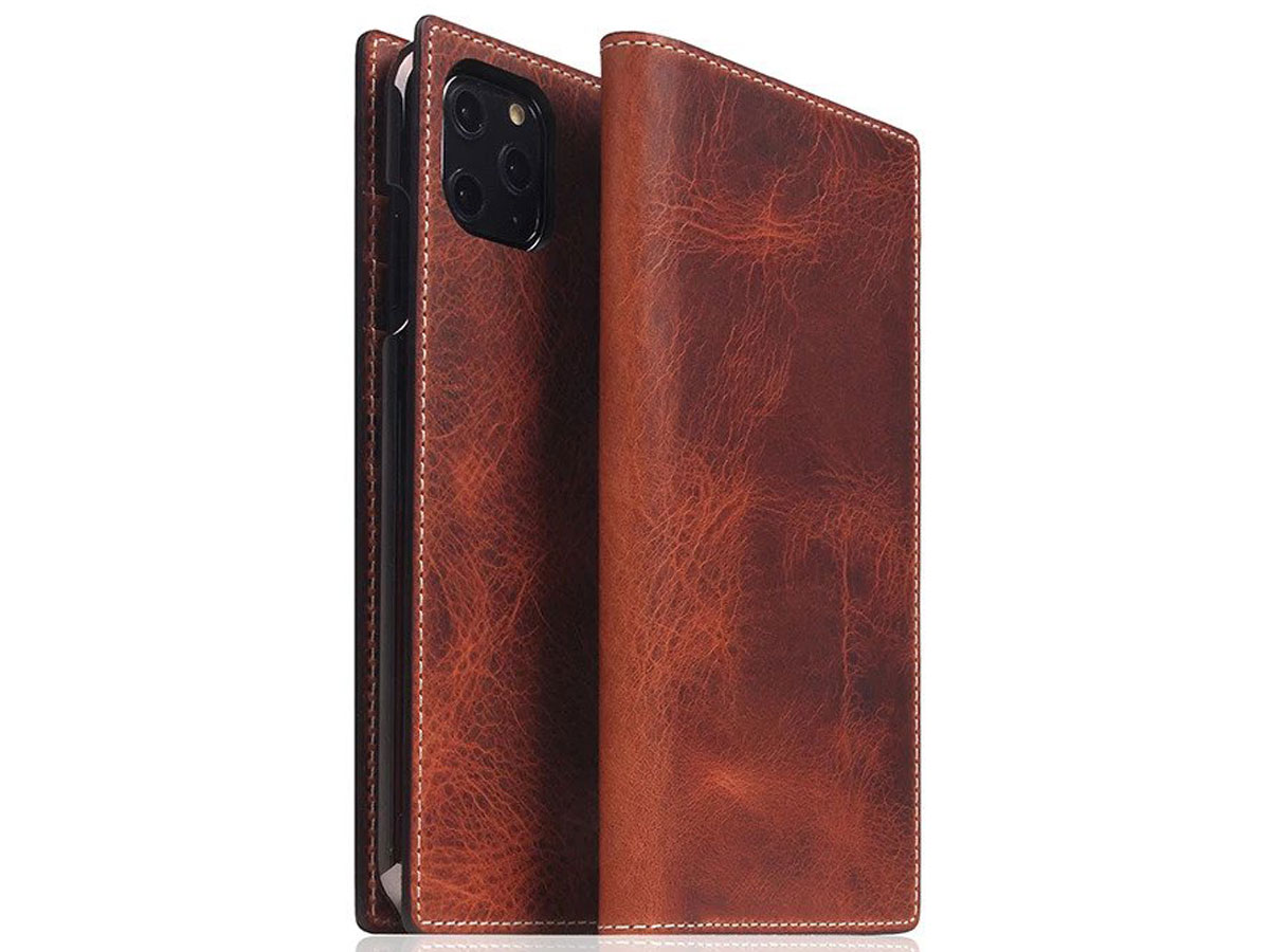 SLG Design D7 Italian Wax Leer Bruin - iPhone 11 Pro Max hoesje