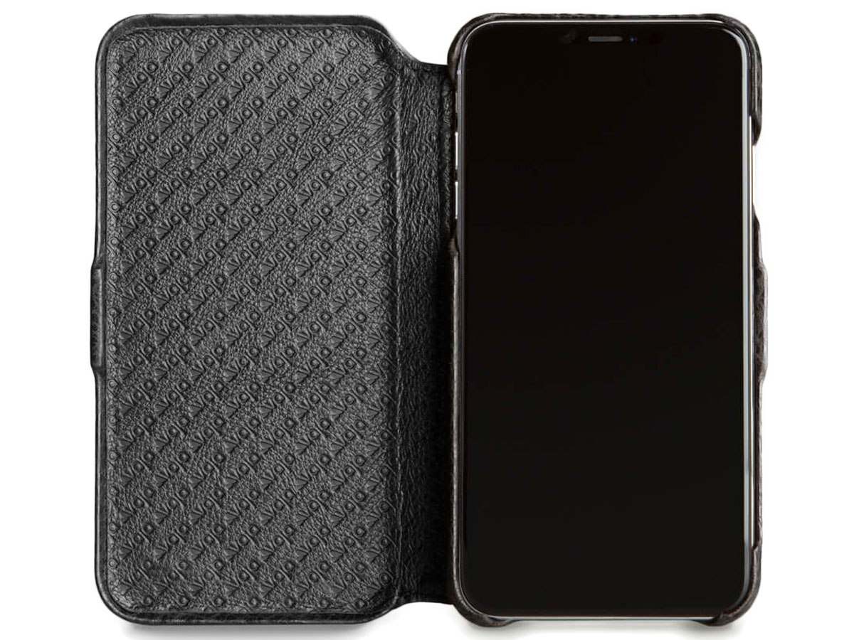 Vaja Folio Stand Zwart - iPhone 11 Pro Max Hoesje Leer