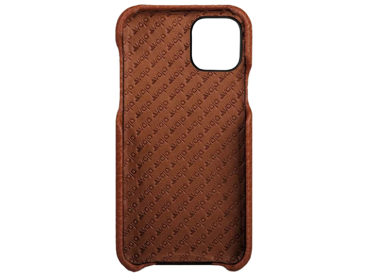 Vaja Grip Leather Case Cognac - iPhone 11 Pro Max Hoesje Leer
