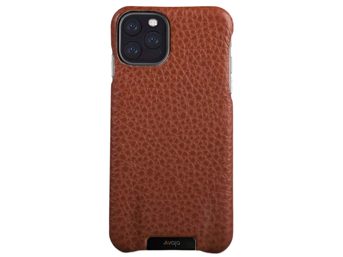 Vaja Grip Leather Case Cognac - iPhone 11 Pro Max Hoesje Leer