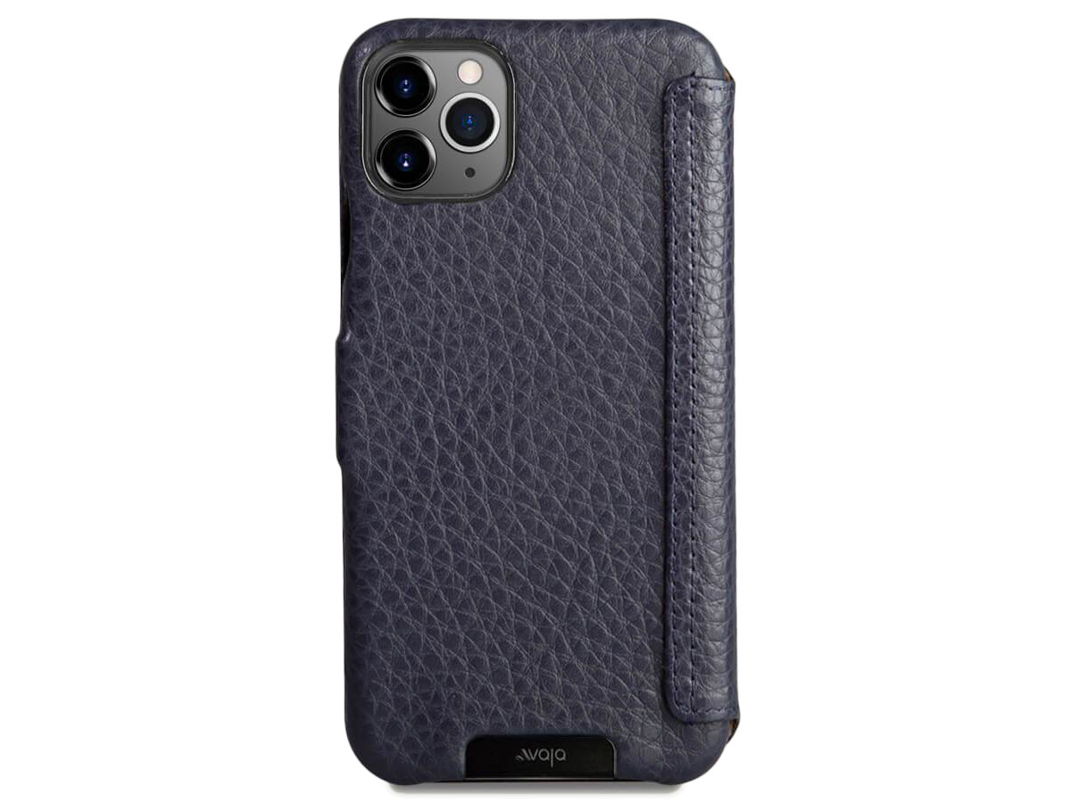 Vaja Folio Case Donkerblauw - iPhone 11 Pro Max Hoesje Leer